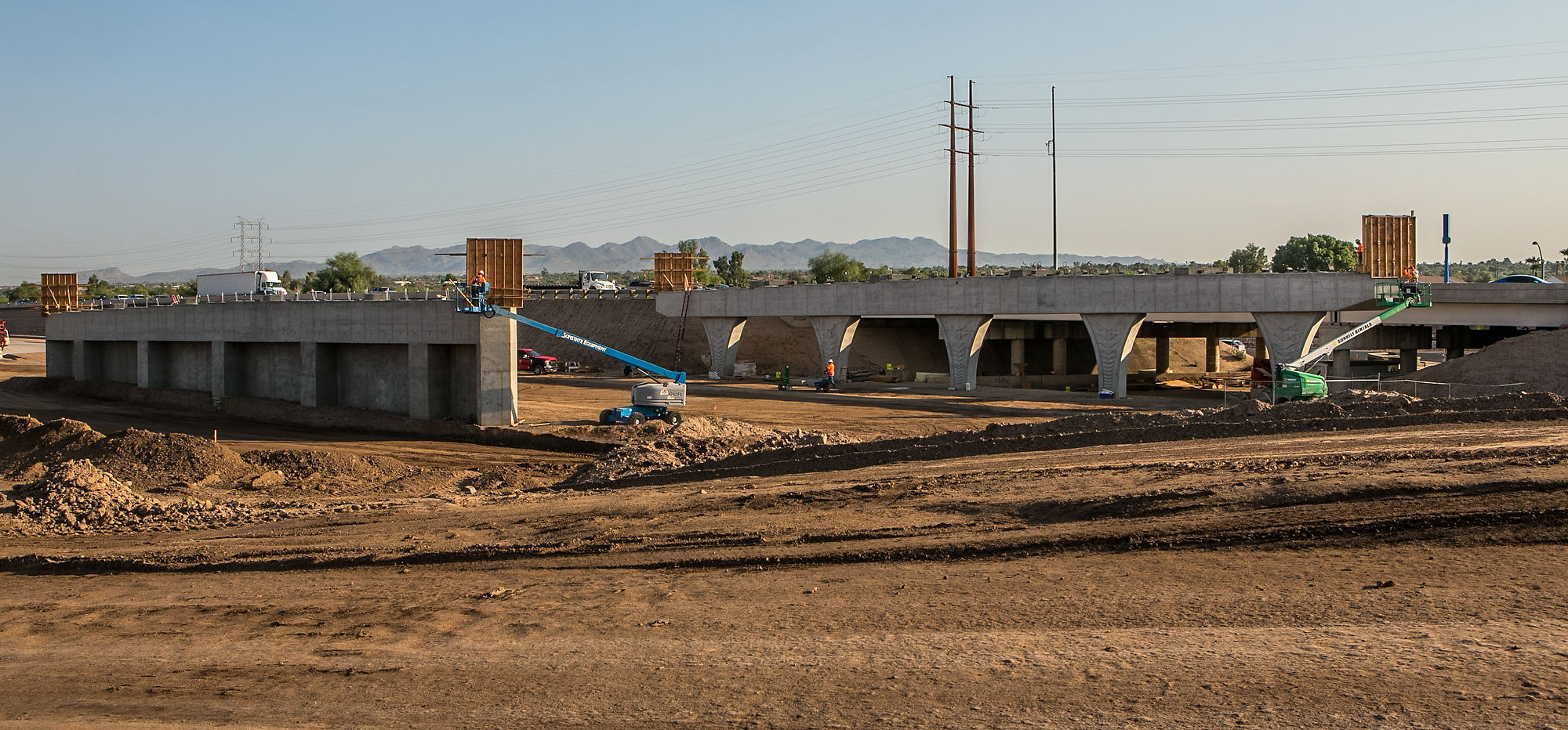 Ina Road bridge construction